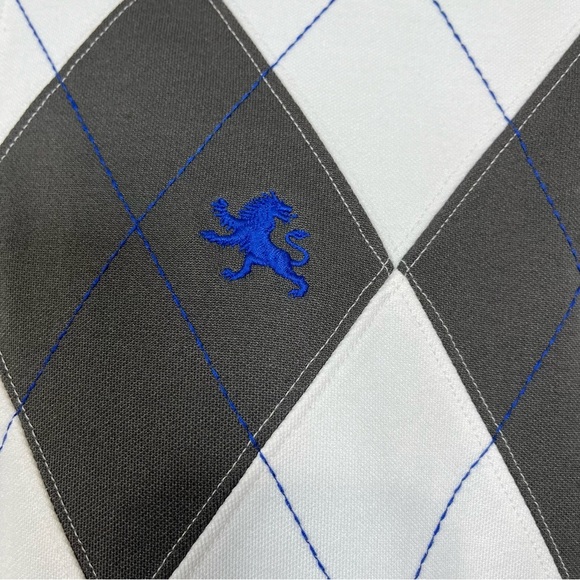 Express White Gray Argyle Full Zip Long Sleeve Jacket - Picture 3 of 15